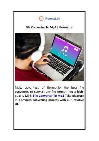 File Converter To Mp3  Iformat.io