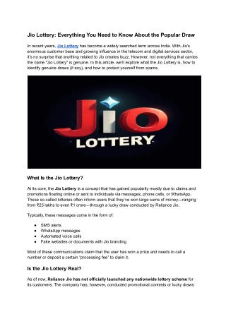 Jio Lottery_ Everything You Need to Know About the Popular Draw