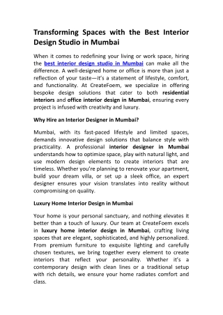 Interior Designer Mumbai  Best Interior Design Studio in Mumbai