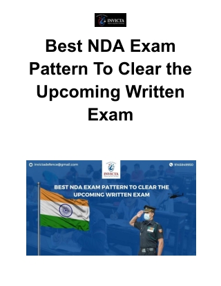 Best NDA Exam Pattern To Clear the Upcoming Written Exam