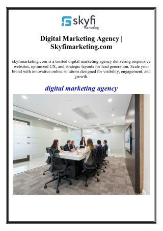 Digital Marketing Agency Skyfimarketing.com