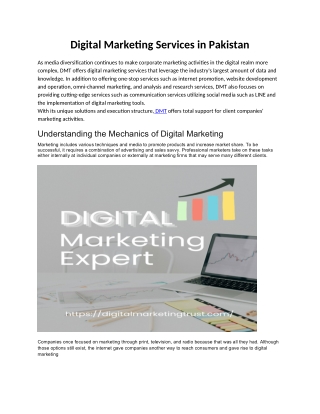 Digital Marketing Services in Pakistan