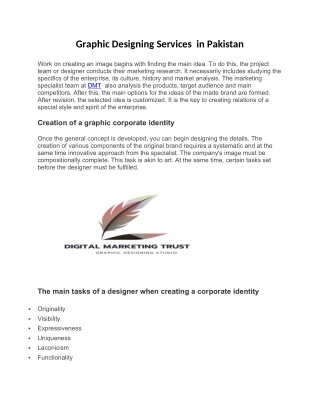 Graphic Designing Services  in Pakistan
