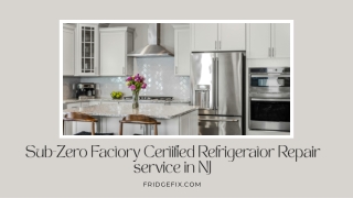 Sub-Zero Factory Certified Refrigerator Repair service in NJ  FridgeFix