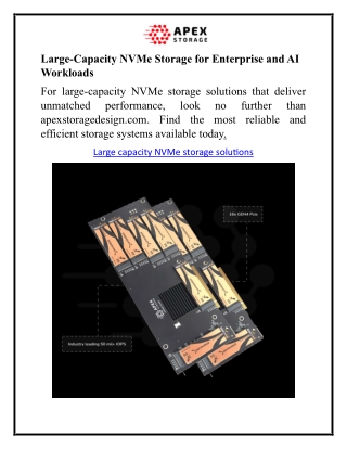 Large-Capacity NVMe Storage for Enterprise and AI Workloads