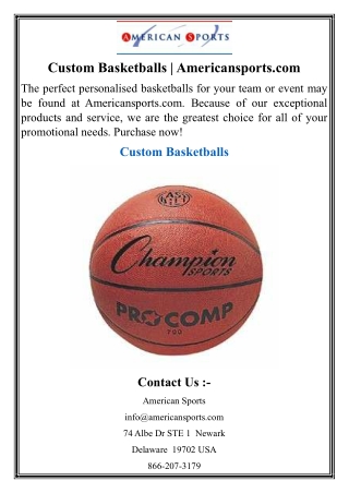 Custom Basketballs  Americansports