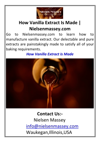 How Vanilla Extract Is Made  Nielsenmassey.com