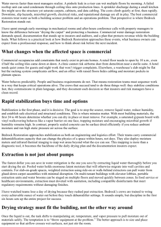 Commercial Water Damage Restoration: Bedrock Restoration’s Solutions for Busines