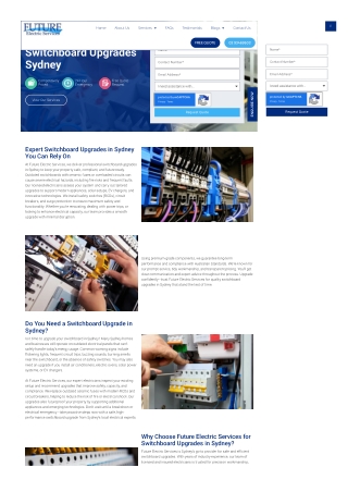 Switchboard Upgrades Sydney