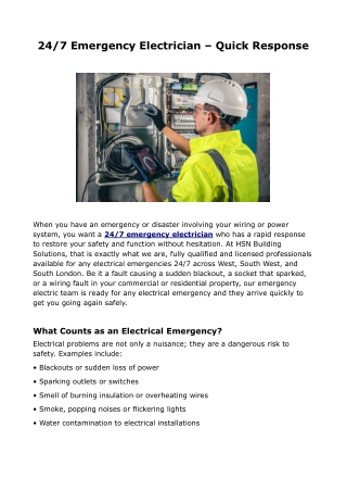 _24 ~7 Emergency Electrician – Quick Response-1