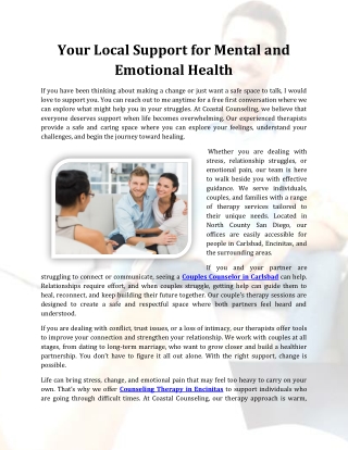 Your Local Support for Mental and Emotional Health