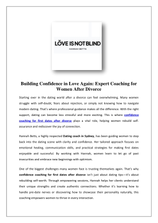 Dating Coach in Sydney | Hannah Betts