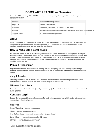 DOMS_Art_League_Overview