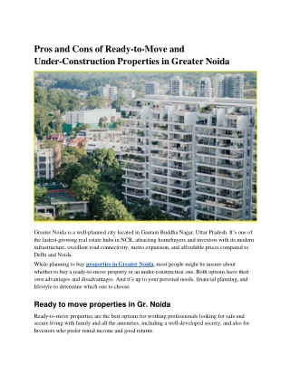 Pros and Cons of Ready-to-Move and Under-Construction Properties in Greater Noida.docx