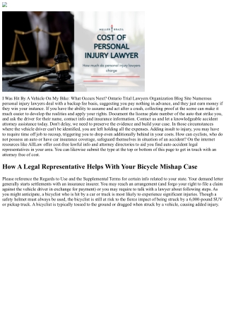 What To Do If Struck By An Auto On A Bike