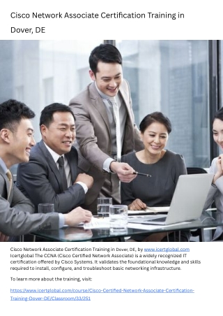 Cisco Network Associate Certification Training in Dover, DE