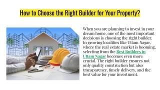 How to Choose the Right Builder for Your Property_