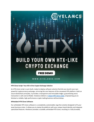 HTX Clone Script - Clone a Winning Crypto Exchange with Advanced Features