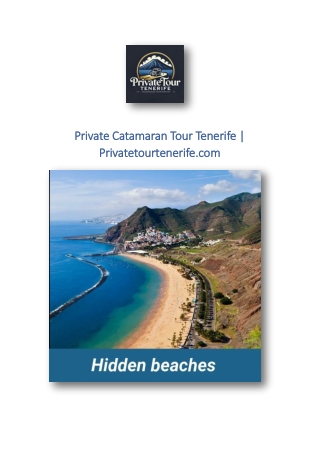 Private Catamaran Tour Tenerife | Privatetourtenerife.com