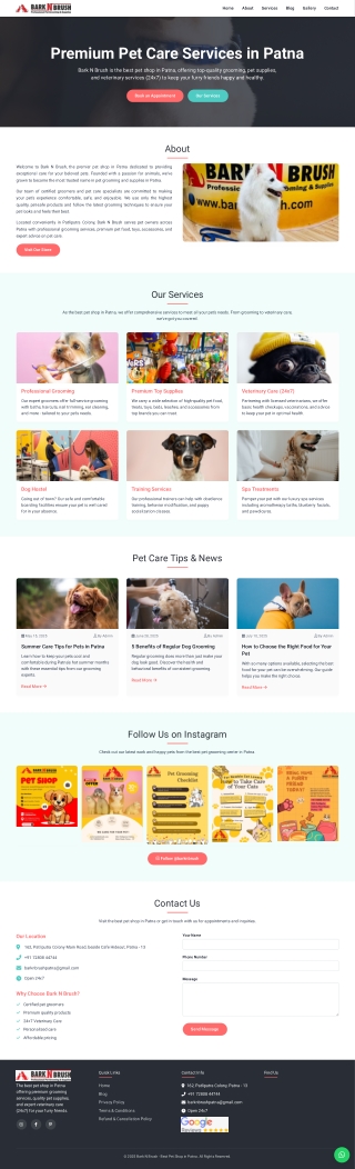 Bark N Brush-Best Pet Shop in Patna