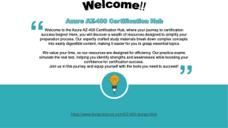 Pass Microsoft AZ-400 Exam on First Attempt with Dumps4Azure