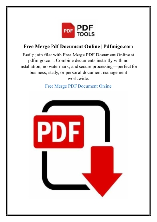 Free Merge Pdf Document Online | Pdfmigo.com
