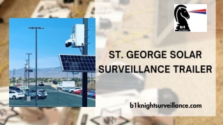 St. George Solar Surveillance Trailer