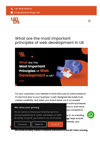 What are the most important principles of web development in UK