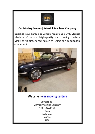 Car Moving Casters  Merrick Machine Company