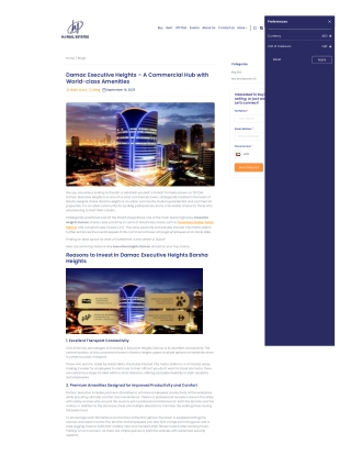 Why Invest in Damac Executive Heights Dubai for Your Business | HJ Real Estates