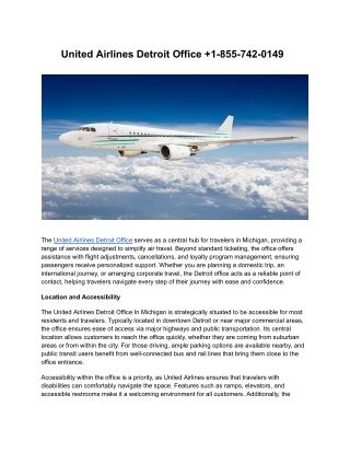 United Airlines Detroit Office
