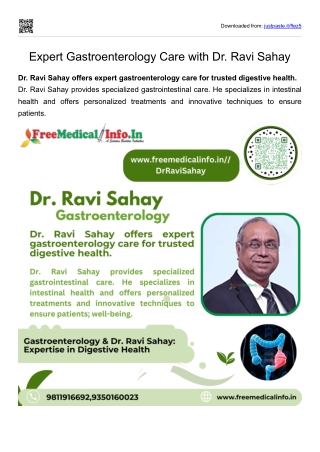 Expert Gastroenterology Care with Dr. Ravi Sahay