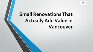 Small Home Renovations That Actually Add Value in Vancouver