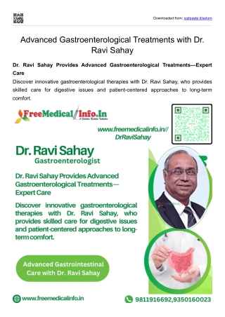 Advanced Gastroenterological Treatments with Dr. Ravi Sahay