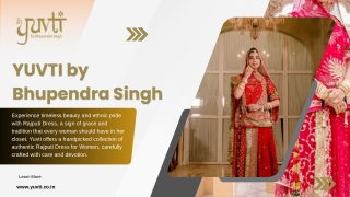 Shop Authentic Rajasthani Poshak Online – Elegant Outfits at YUVTI by Bhupendra