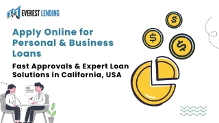 Apply Online for Personal & Business Loans in California, USA