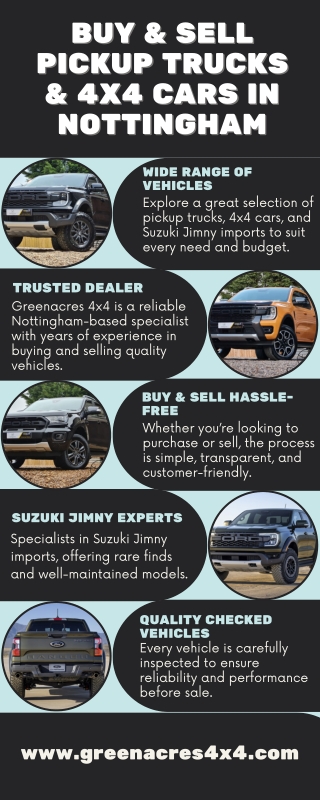 Buy & Sell Pickup Trucks, 4x4 Cars & Suzuki Jimny in Nottingham