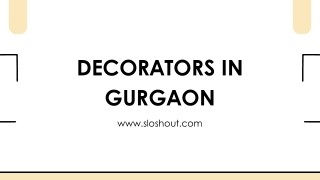 Best Decorators in Gurgaon for Wedding | Sloshout