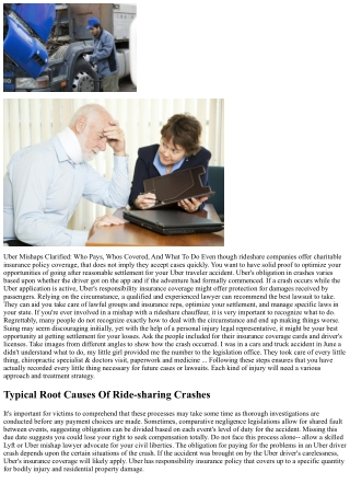 How To Take Care Of A Crash With A Rideshare Vehicle Driver