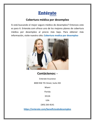 Cobertura médica por desempleo