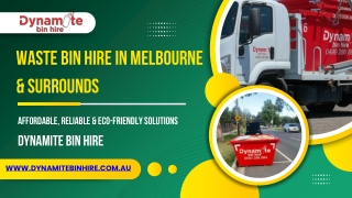 Waste Bin Hire in Melbourne & Surrounds