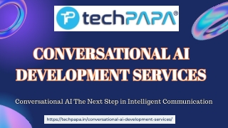CONVERSATIONAL AI DEVELOPMENT SERVICES