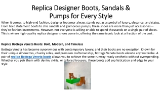 Replica Designer Boots, Sandals & Pumps for Every Style