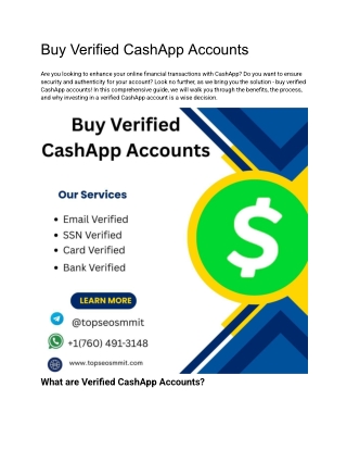 Buy Verified CashApp Accounts