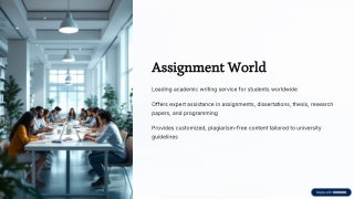 Plagiarism-Free and Timely: Why Assignment World Stands Out