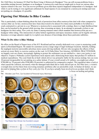 Suppose I Had Not Been Putting On A Motorbike When Harmed?