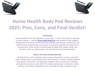 Hume Health Body Pod Reviews 2025