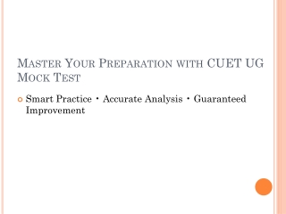 Master CUET UG Exam with Our Mock Test: EaseToLearn