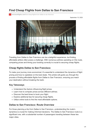 emiclassflights.com-Find Cheap Flights from Dallas to San Francisco