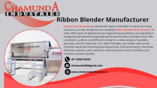 Ribbon Blender Manufacturer